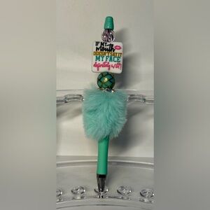 Beaded Teal Pen